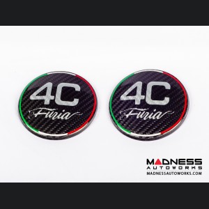 Alfa Romeo 4C Carbon Fiber Badge Cover Kit - Furia